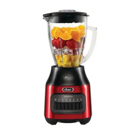 Licuadora Oster con vaso de 1.5L con 6 velocidades Rojo