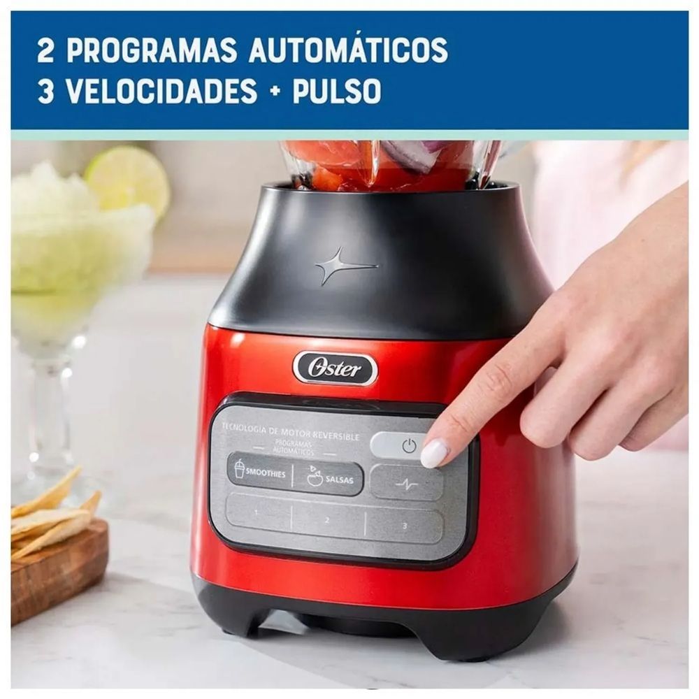 Licuadora Oster con Motor Reversible Vaso de Vidrio