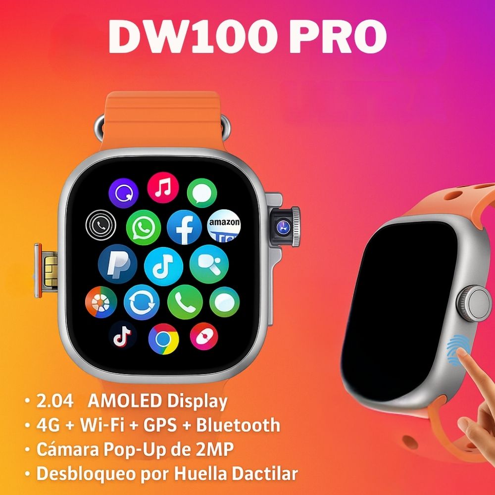 Smartwatch DW100 PRO PLUS con Huella Digital