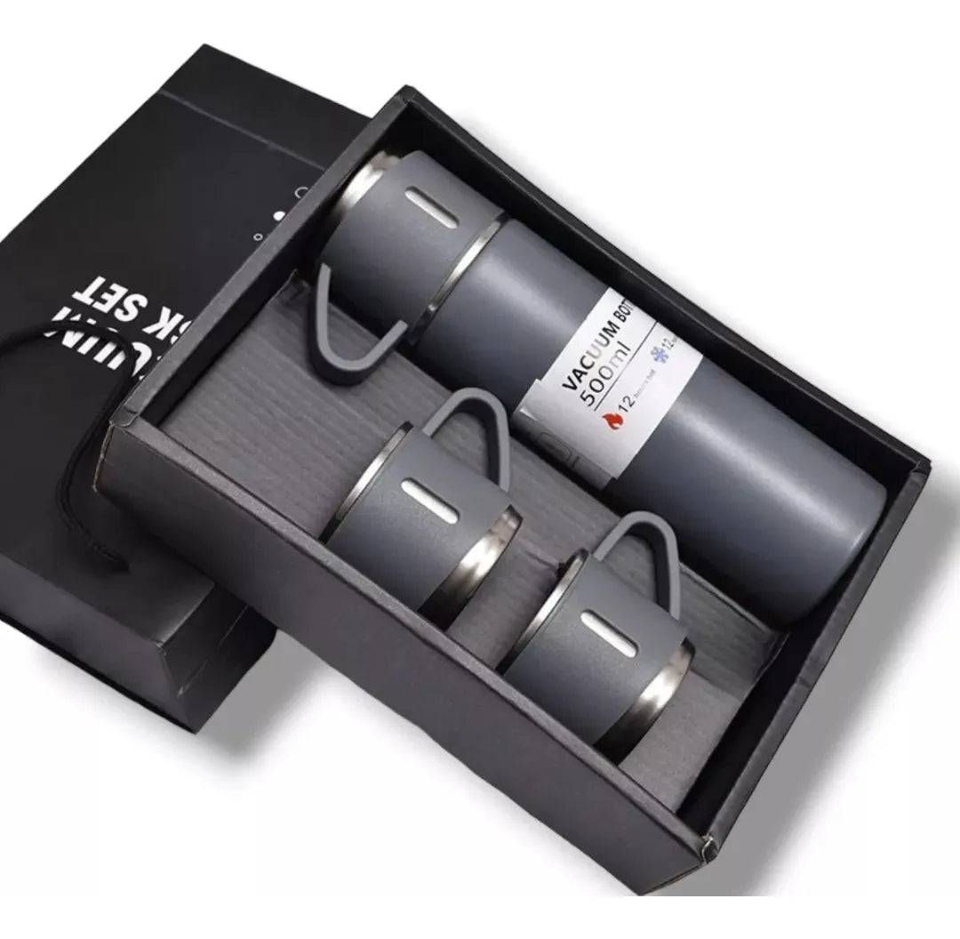 Termo De Acero Inoxidable Set De 3 Tazas