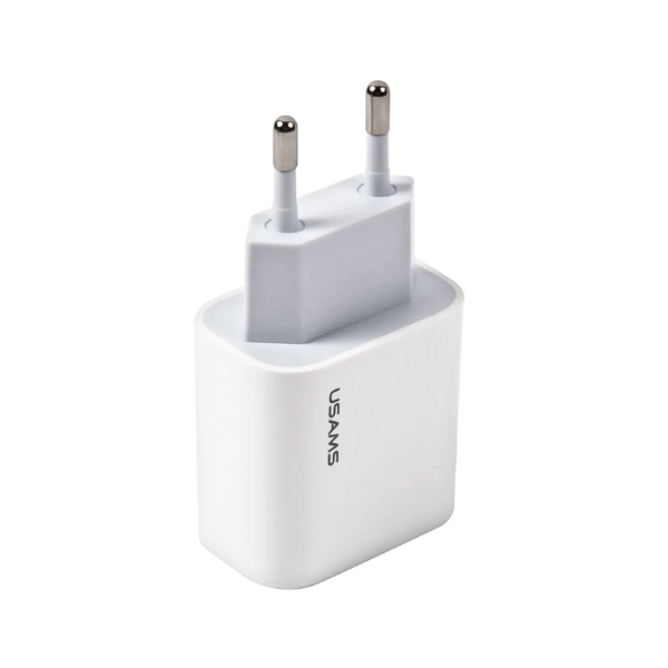 Cargador USAMS 20W USB-C | Carga Rápida PD y Diseño Portátil