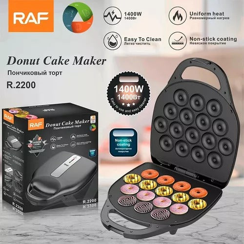 MAQUINA PARA HACER MINI DONUTS 16 UNDS RAF R 2200