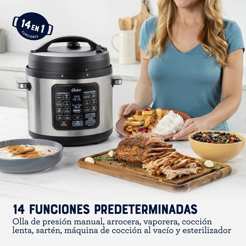 Olla Multifuncional Oster Turbo de 5.7 L DiamondForce