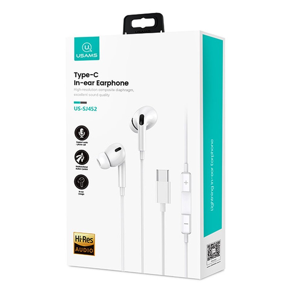 Auriculares Usams Tipo-C con Micrófono US-SJ452